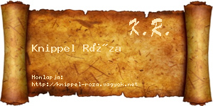Knippel Róza névjegykártya